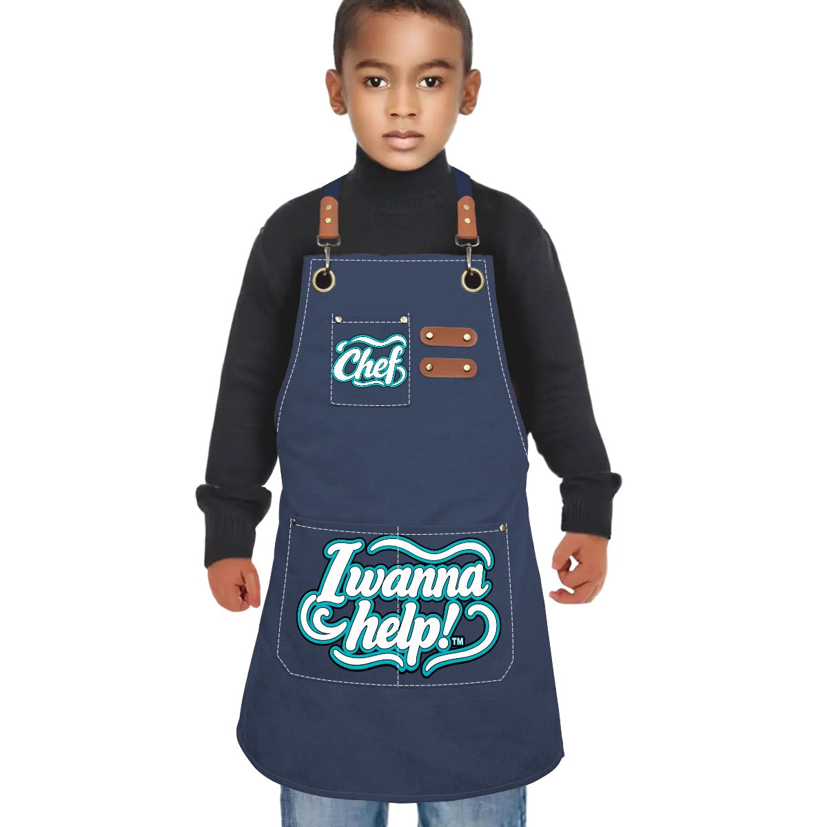 I Wanna Help!™ Kids' Chef Apron – Burgundy