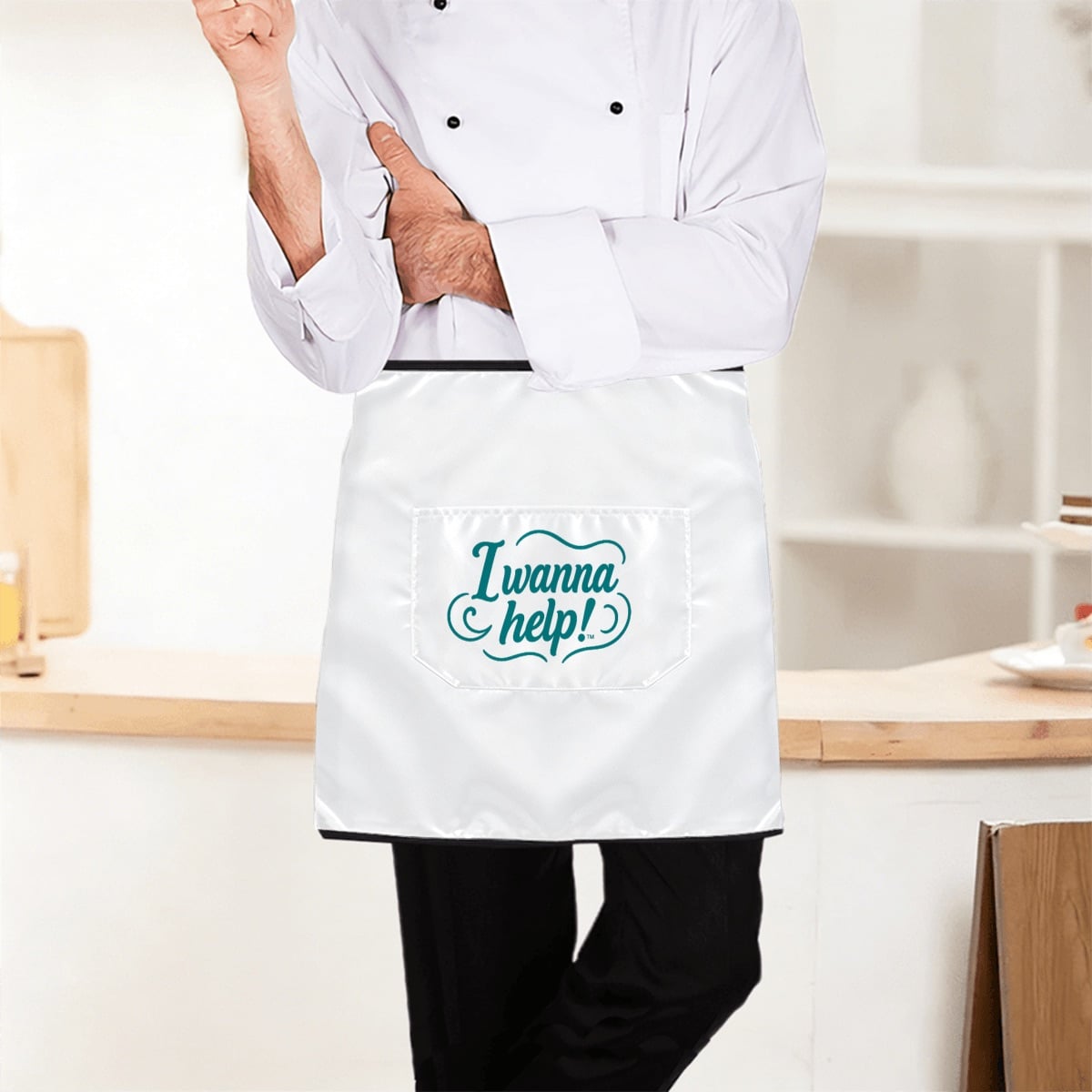 I Wanna Help!™ Classic Waist Apron with Pocket