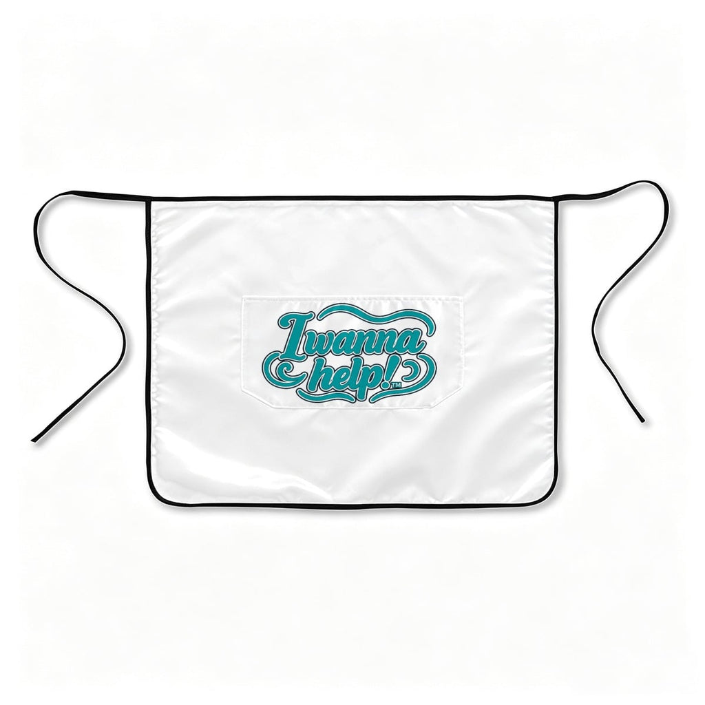 I Wanna Help! Classic White Waist Apron
