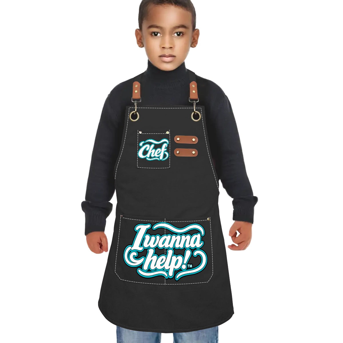 I Wanna Help!™ Kids' Chef Apron – Burgundy