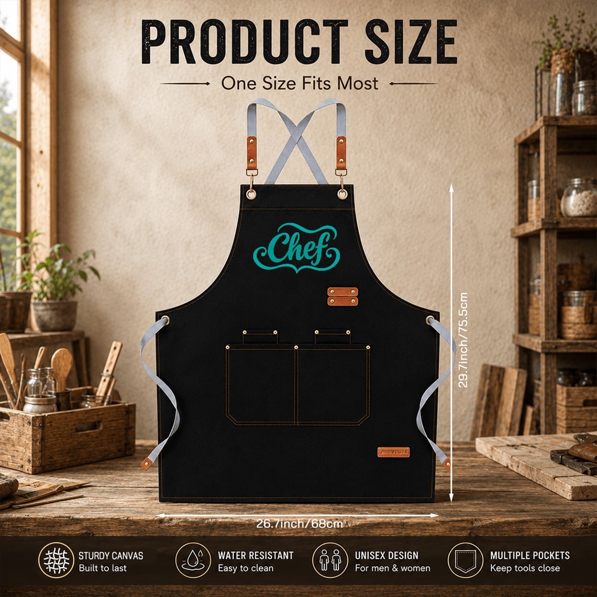 I Wanna Help!™ Adult CHEF Cross-Back Apron