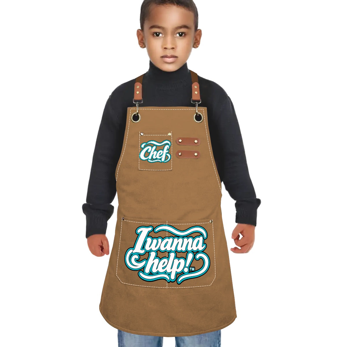 I Wanna Help!™ Kids' Chef Apron – Burgundy